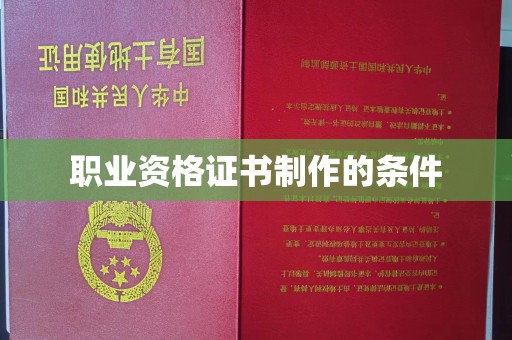 介休职业资格证书制作的条件